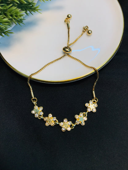 Floral Stone Bracelet