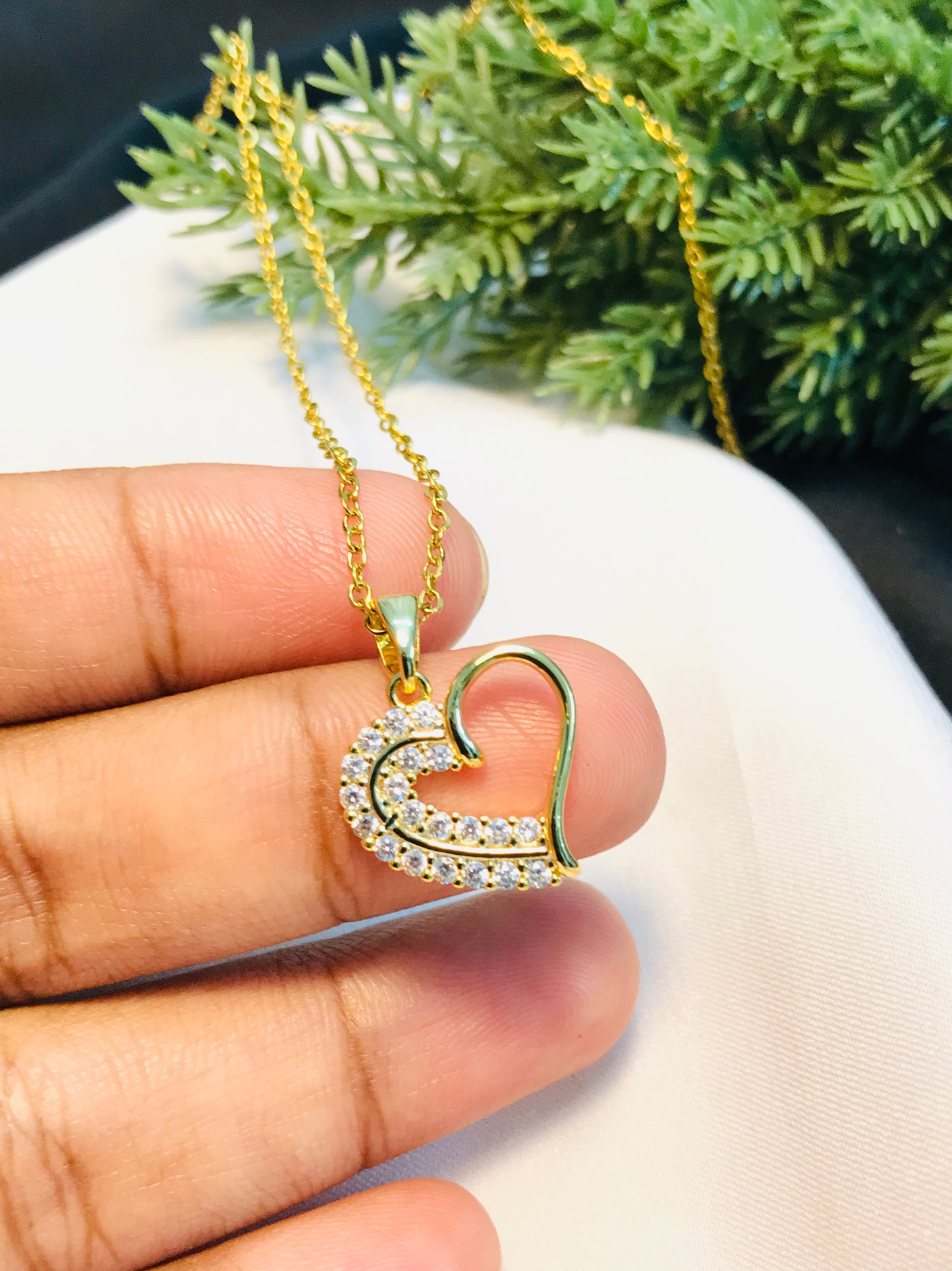 Golden Heart Ss pendant