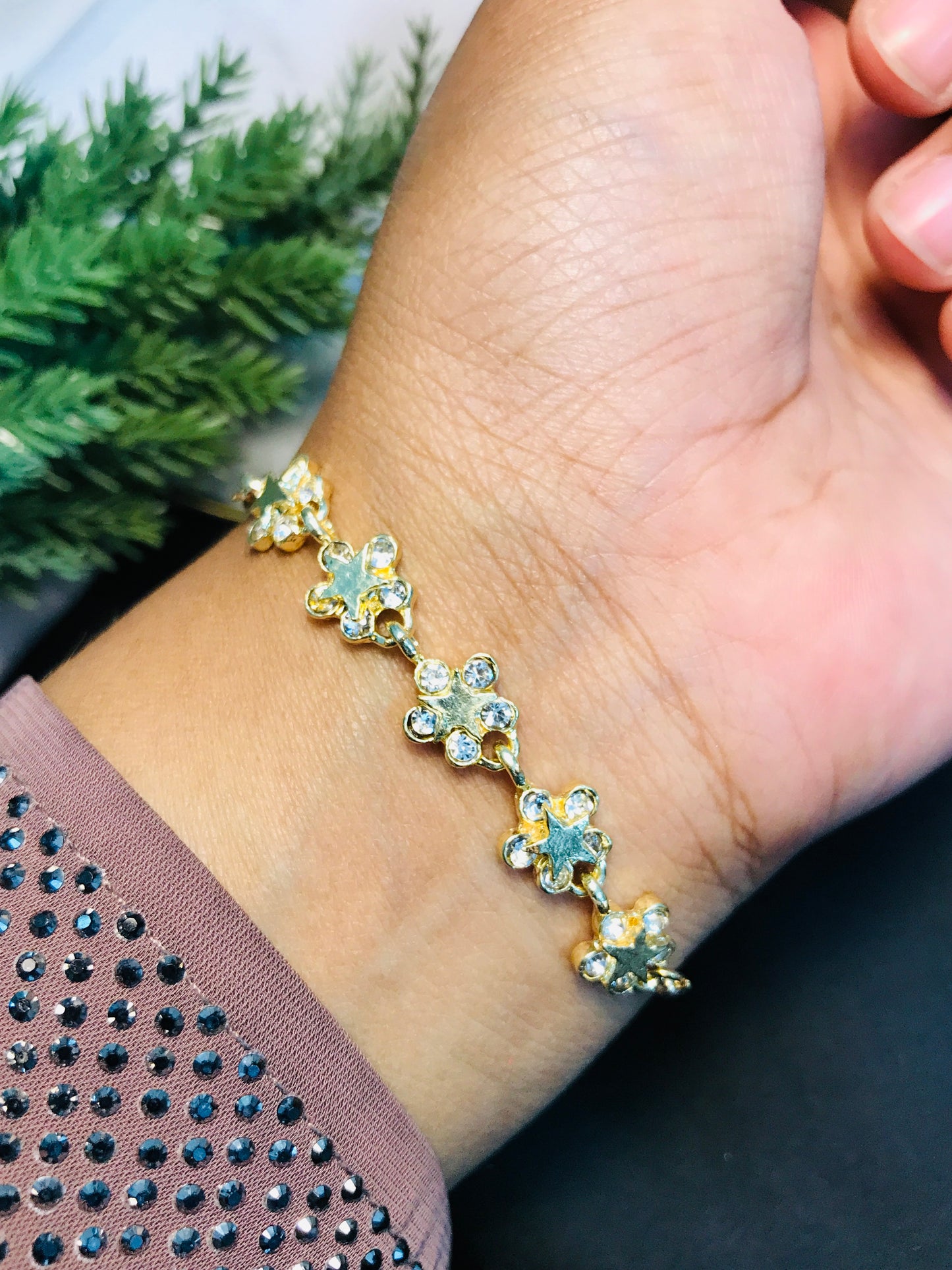 Floral Stone Bracelet