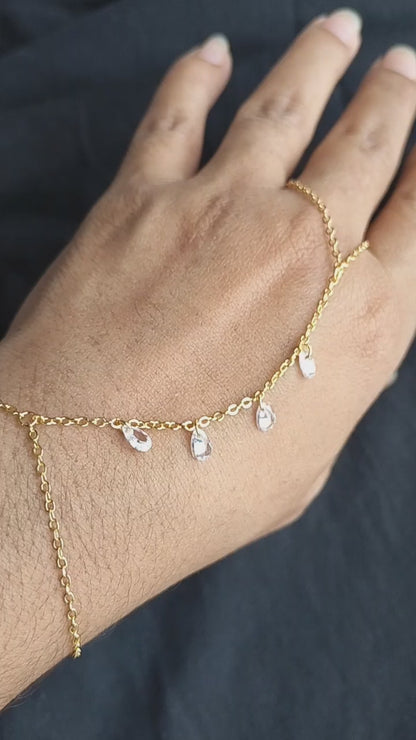 Aliban drop Ring Chain Bracelet-06