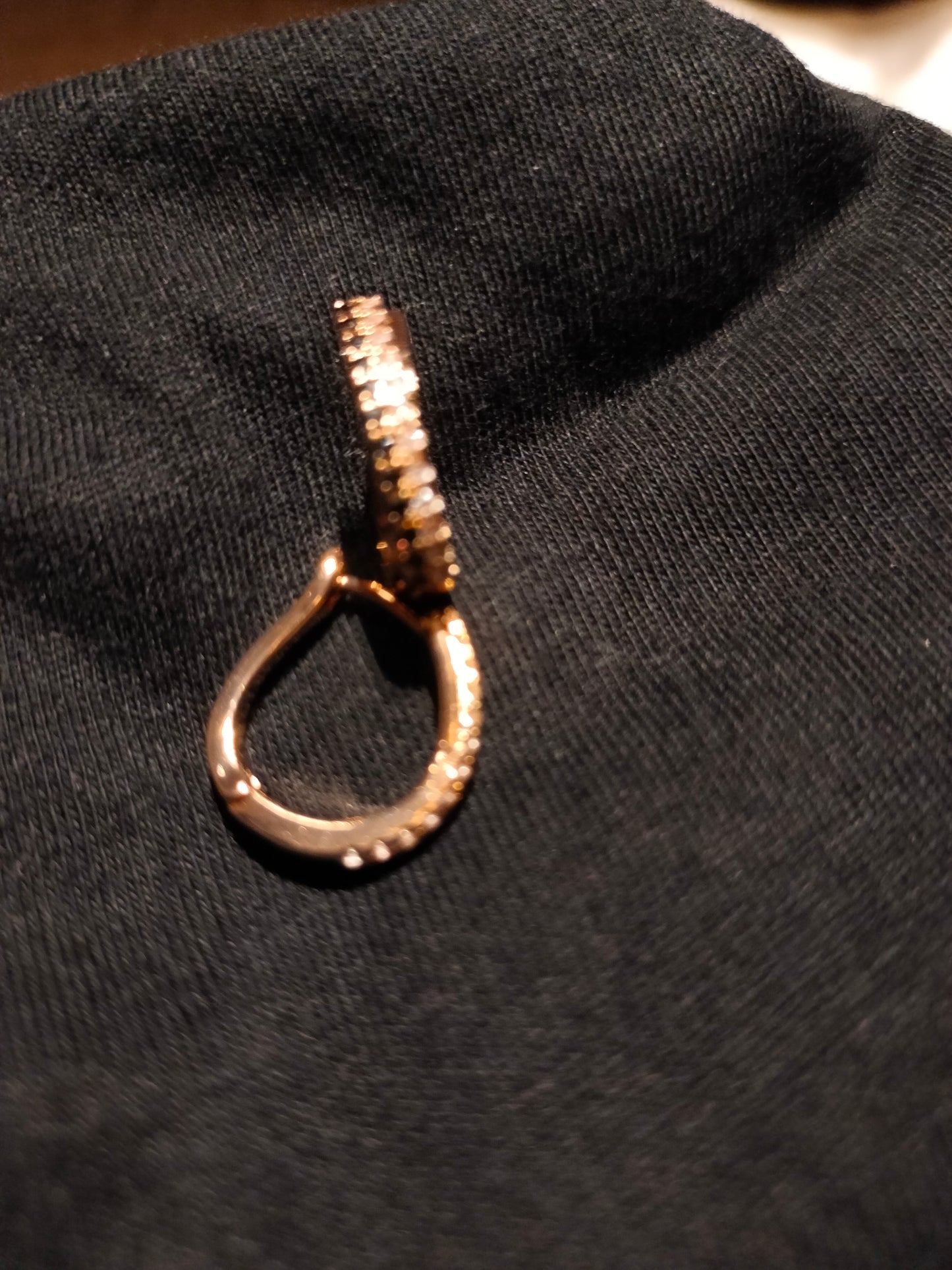U shaped studed hoop