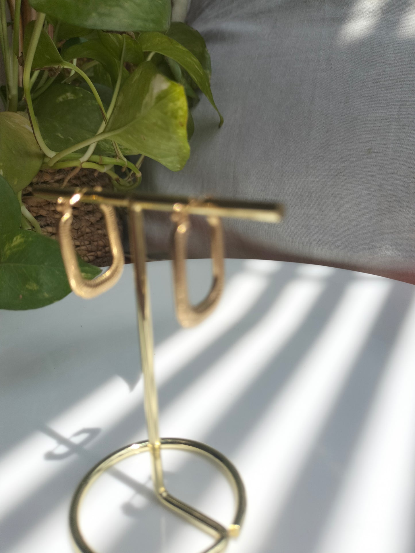 Metallic Square hoop