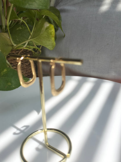 Metallic Square hoop