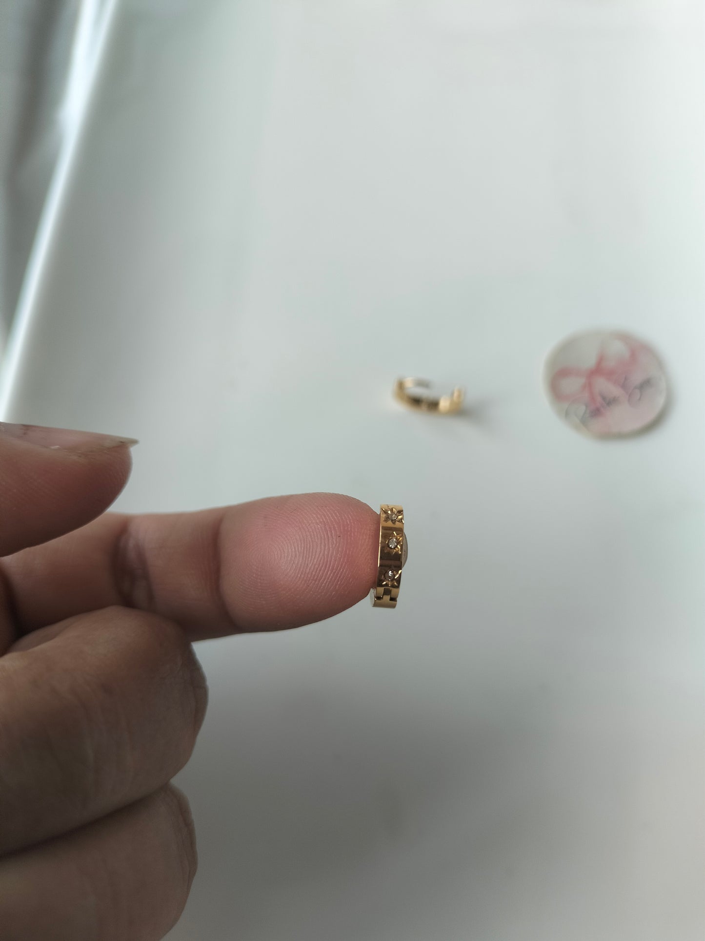 Star studded metallic hoop