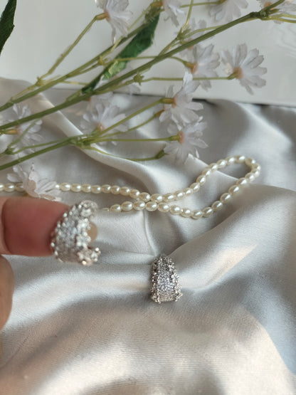 Stony Half Circle Silver-001