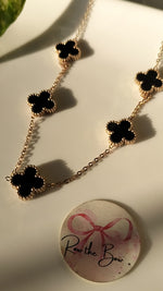 Load image into Gallery viewer, Clovar black long necklace
