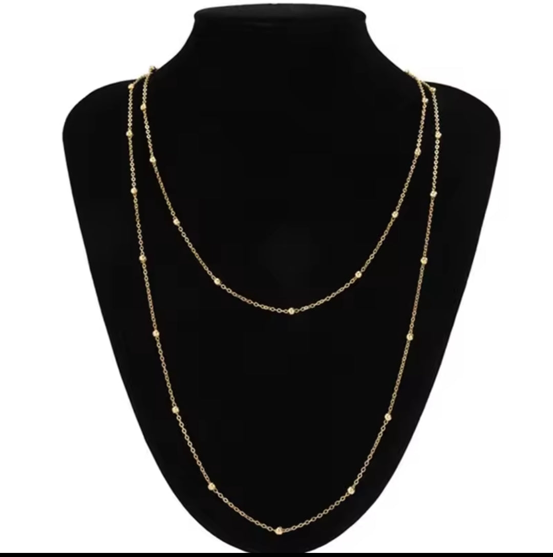 Long Layer stainless Necklace