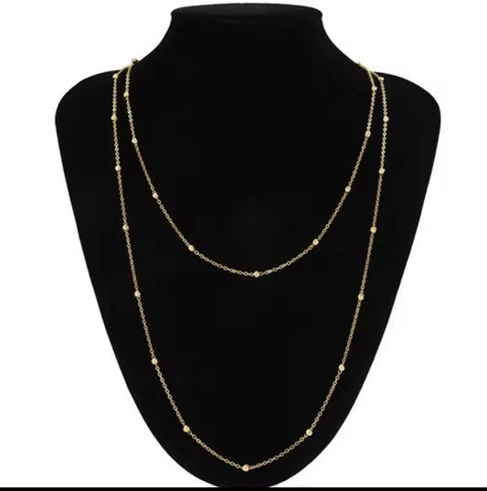 Long Layer stainless Necklace