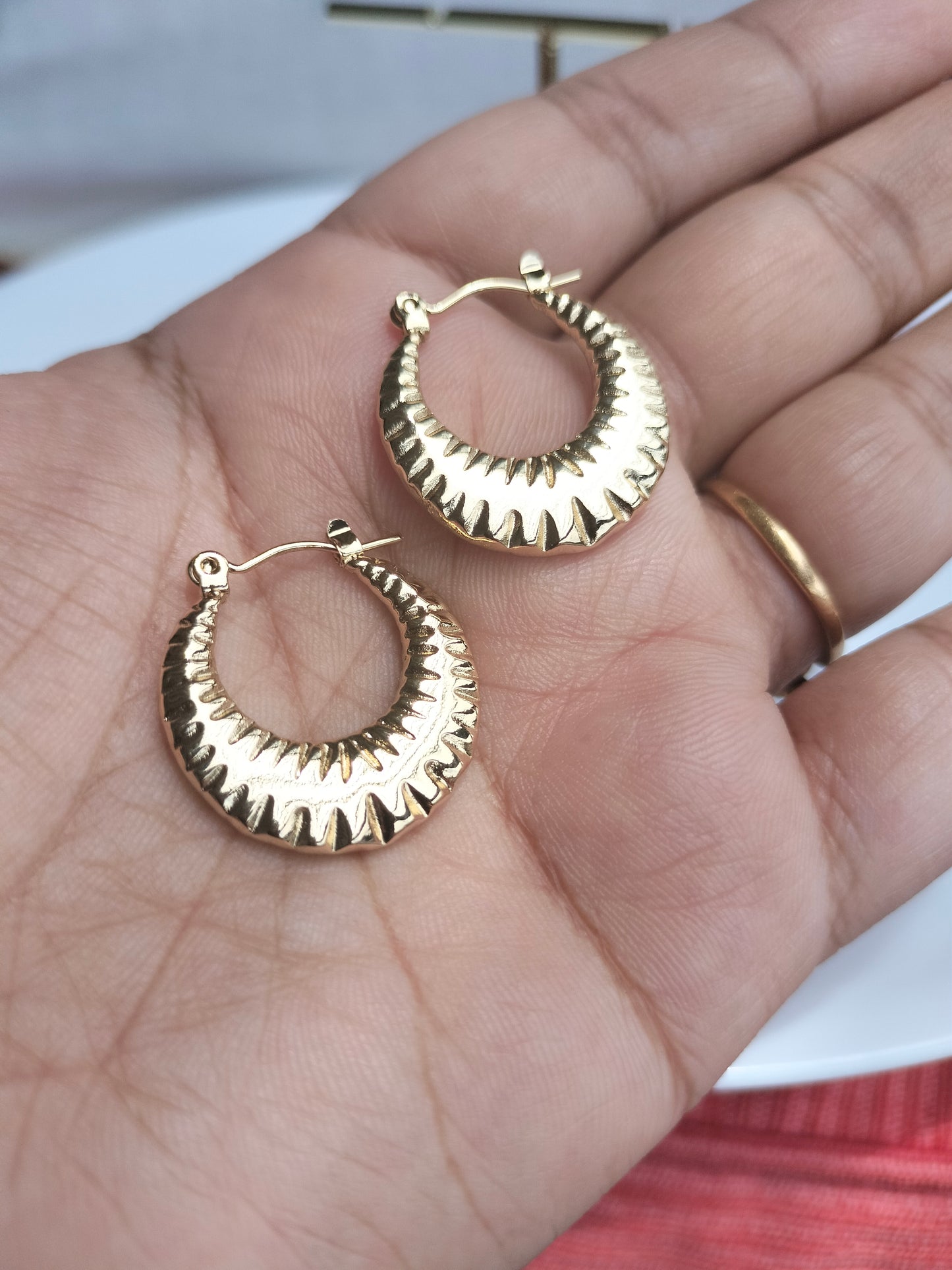 Metallic Snail Hoop