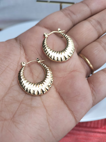 Metallic Snail Hoop