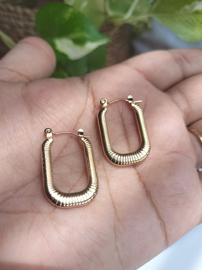 Metallic Square hoop