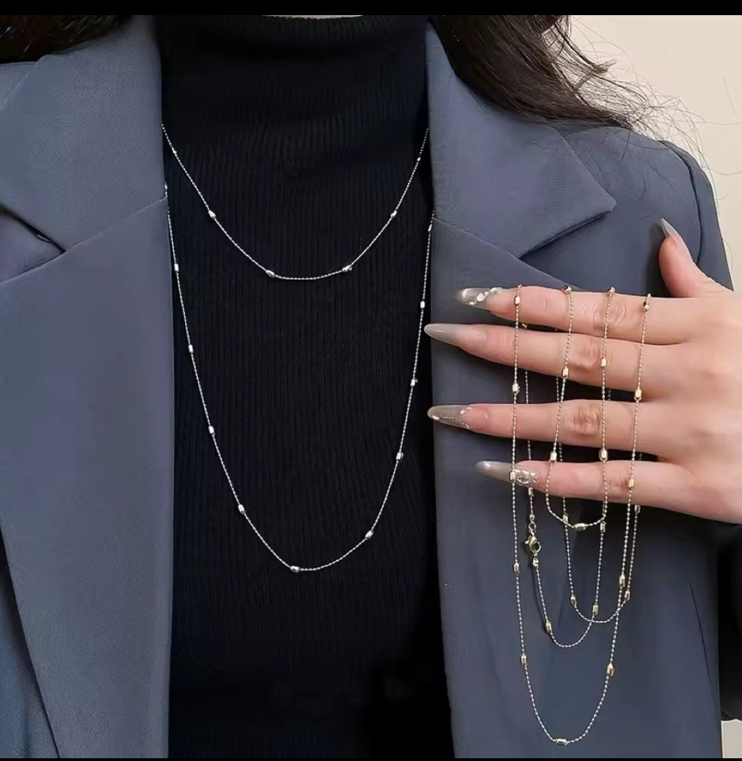 Long Layer stainless Necklace