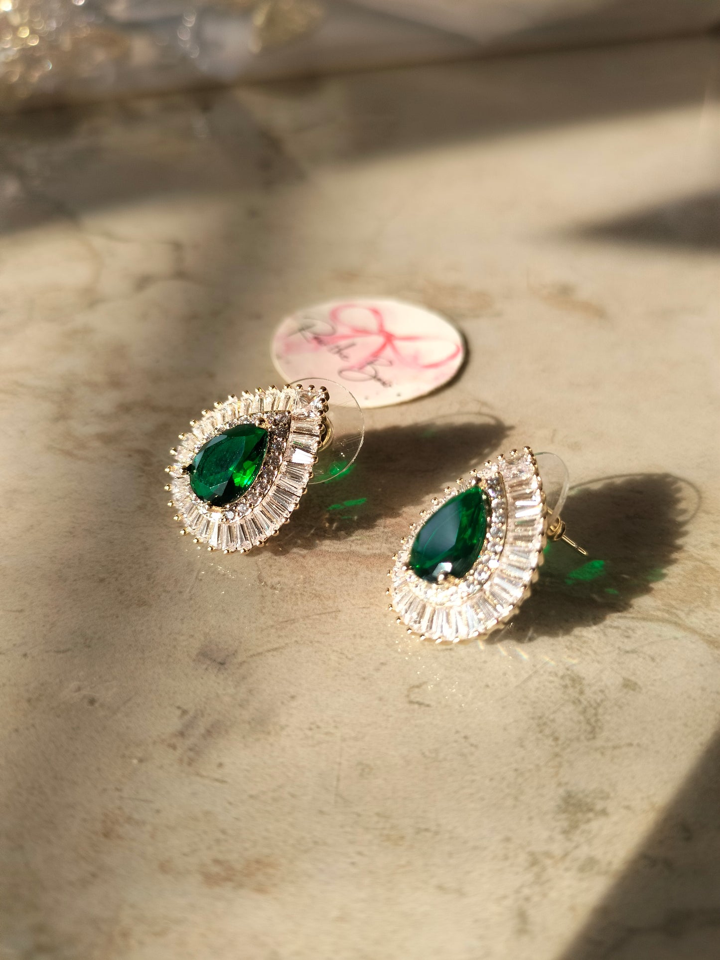 Green Crystal earring