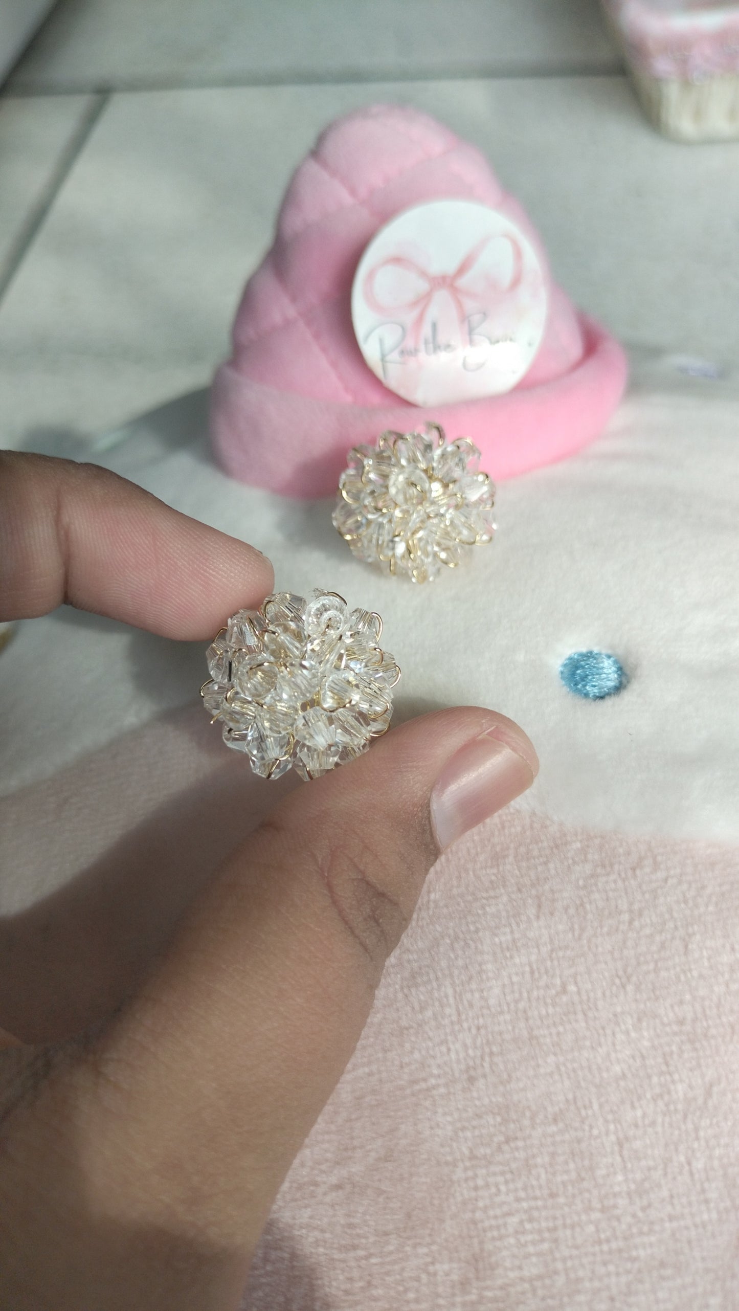 Dandelion flower earring