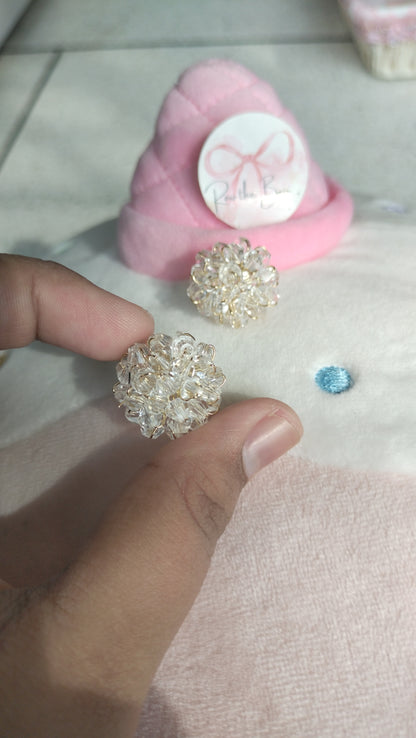 Dandelion flower earring