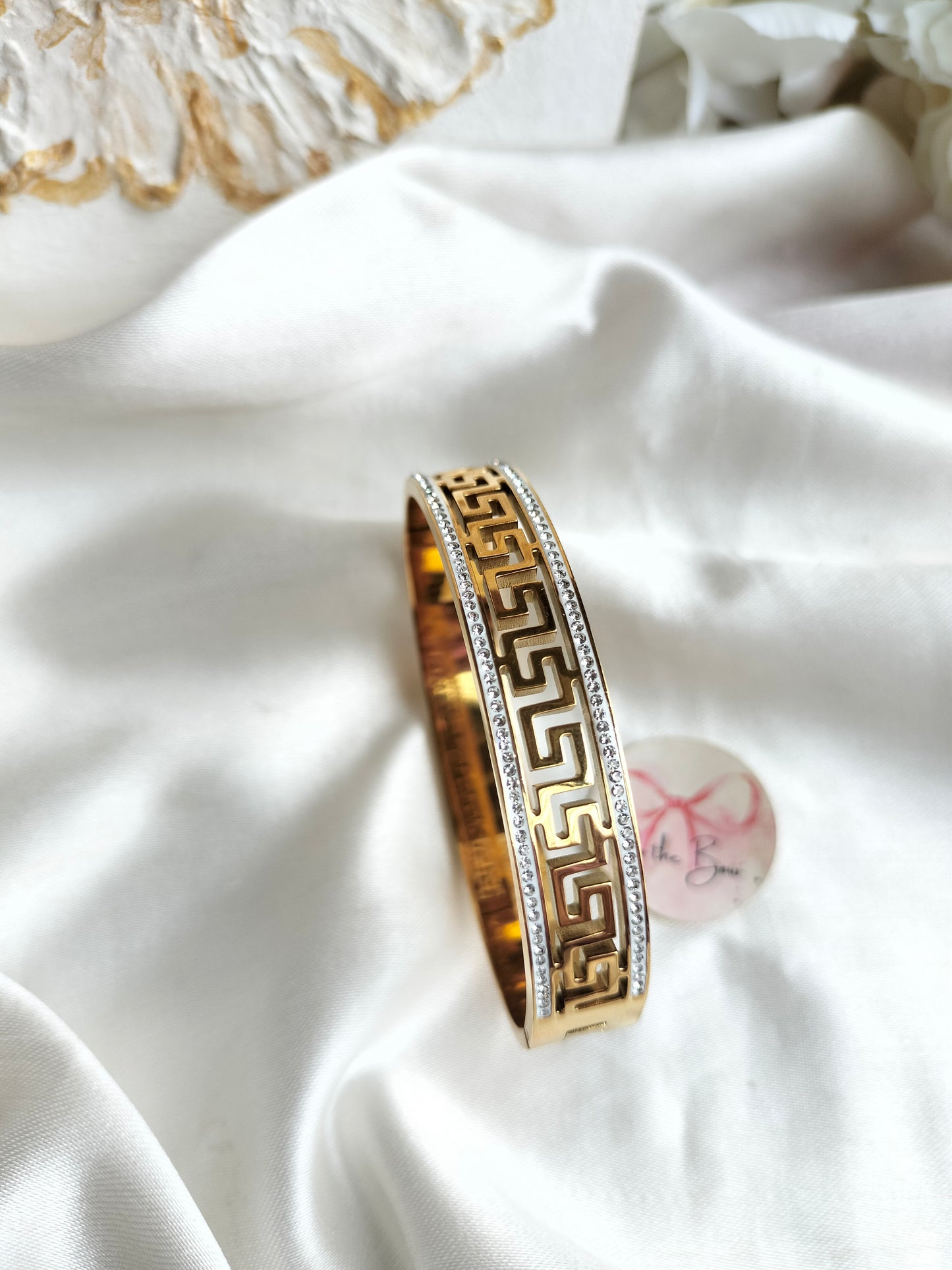 S cross bangle bracelet