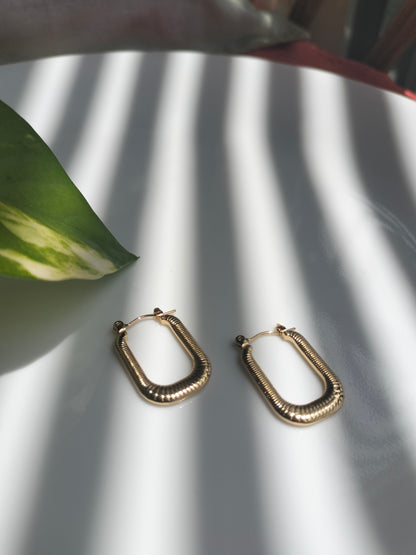 Metallic Square hoop