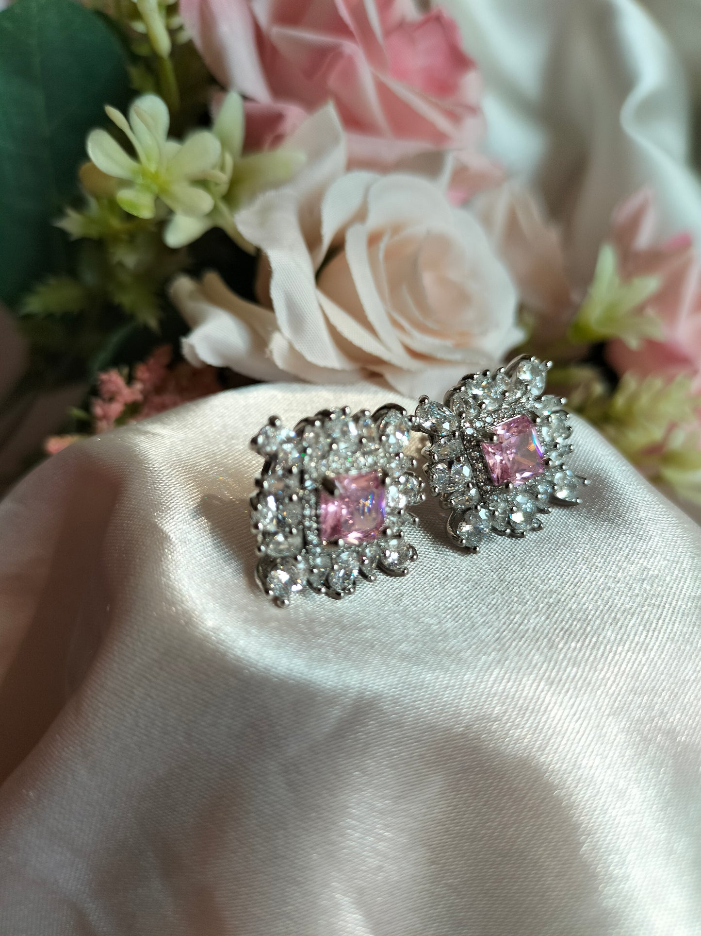 Pink Zircon Earring