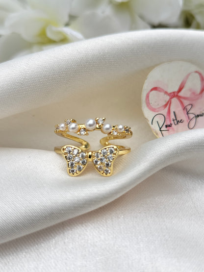 Butterfly bow Ring