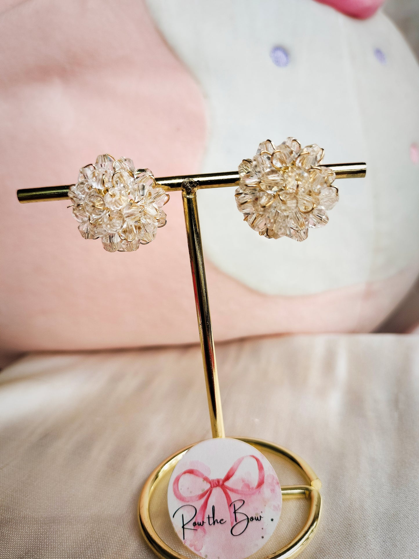 Dandelion flower earring