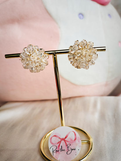 Dandelion flower earring