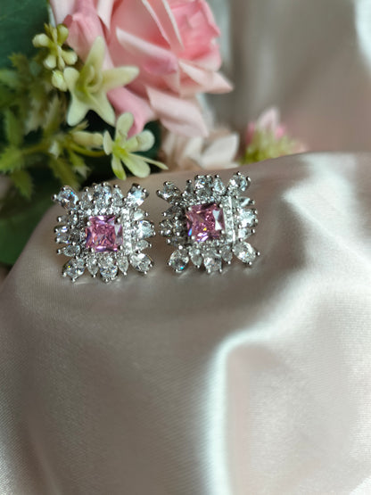 Pink Zircon Earring