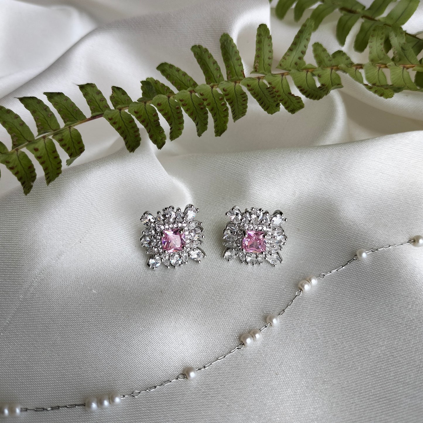 Pink Zircon Earring