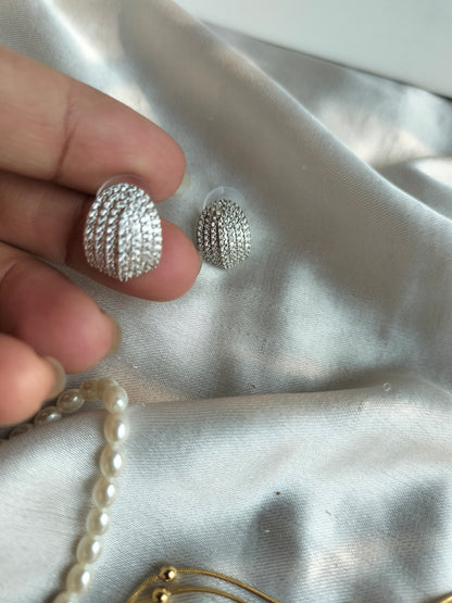 Luna Shimmer Stud Silver