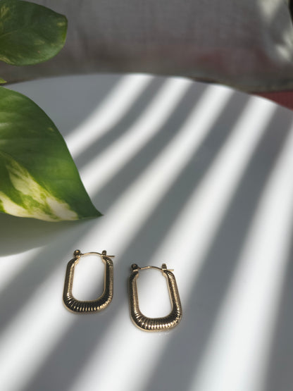 Metallic Square hoop