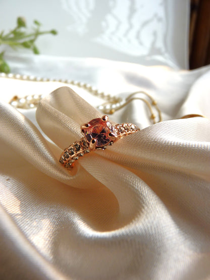 Crown Finger Ring Rose Gold