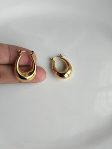 Metallic Chunky hoop