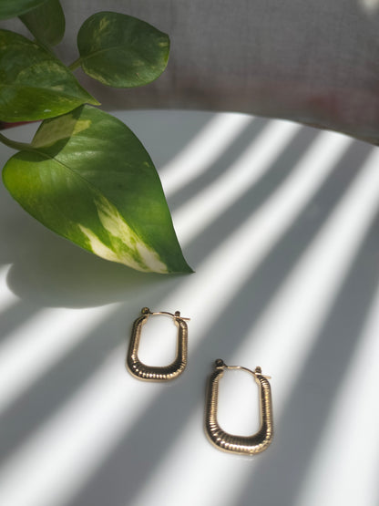 Metallic Square hoop