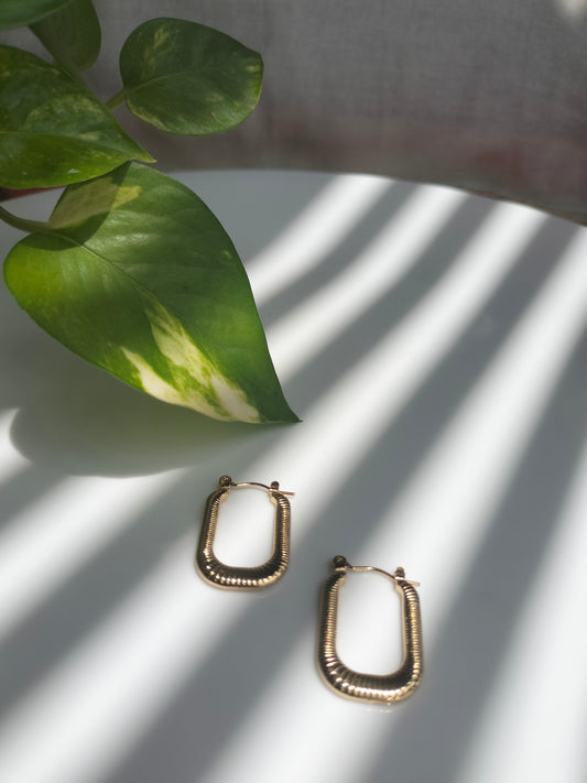 Metallic Square hoop