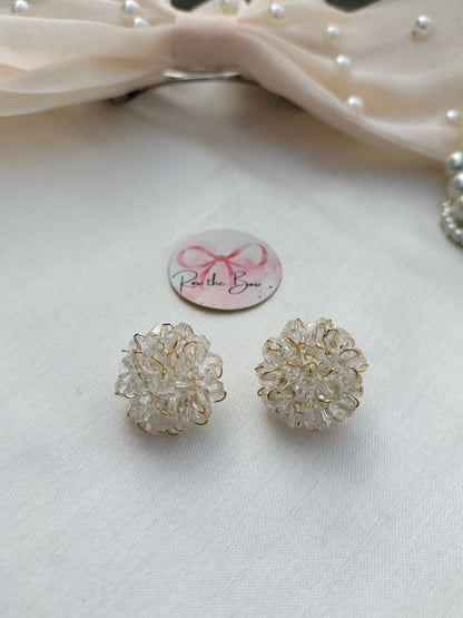 Dandelion flower earring