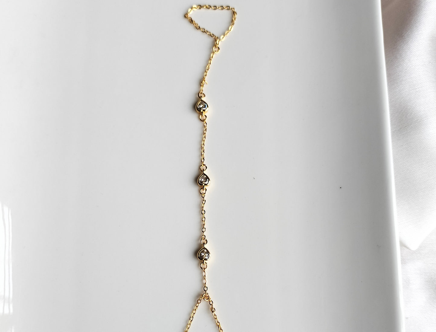 Aliban heart Ring Chain Bracelet-02