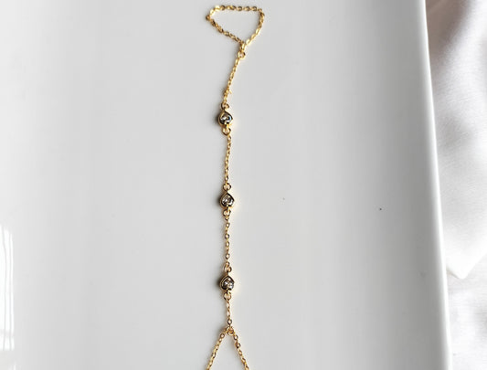 Aliban heart Ring Chain Bracelet-02