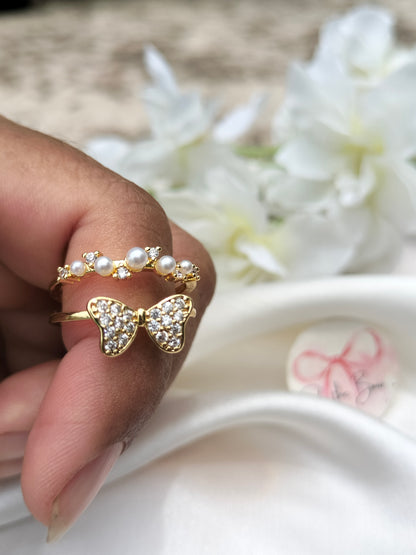 Butterfly bow Ring