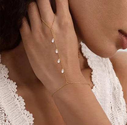 Aliban drop Ring Chain Bracelet-06