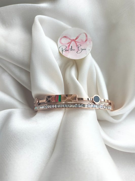 Gussi rimmed Titanium bracelet