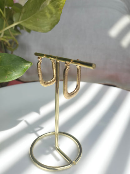 Metallic Square hoop