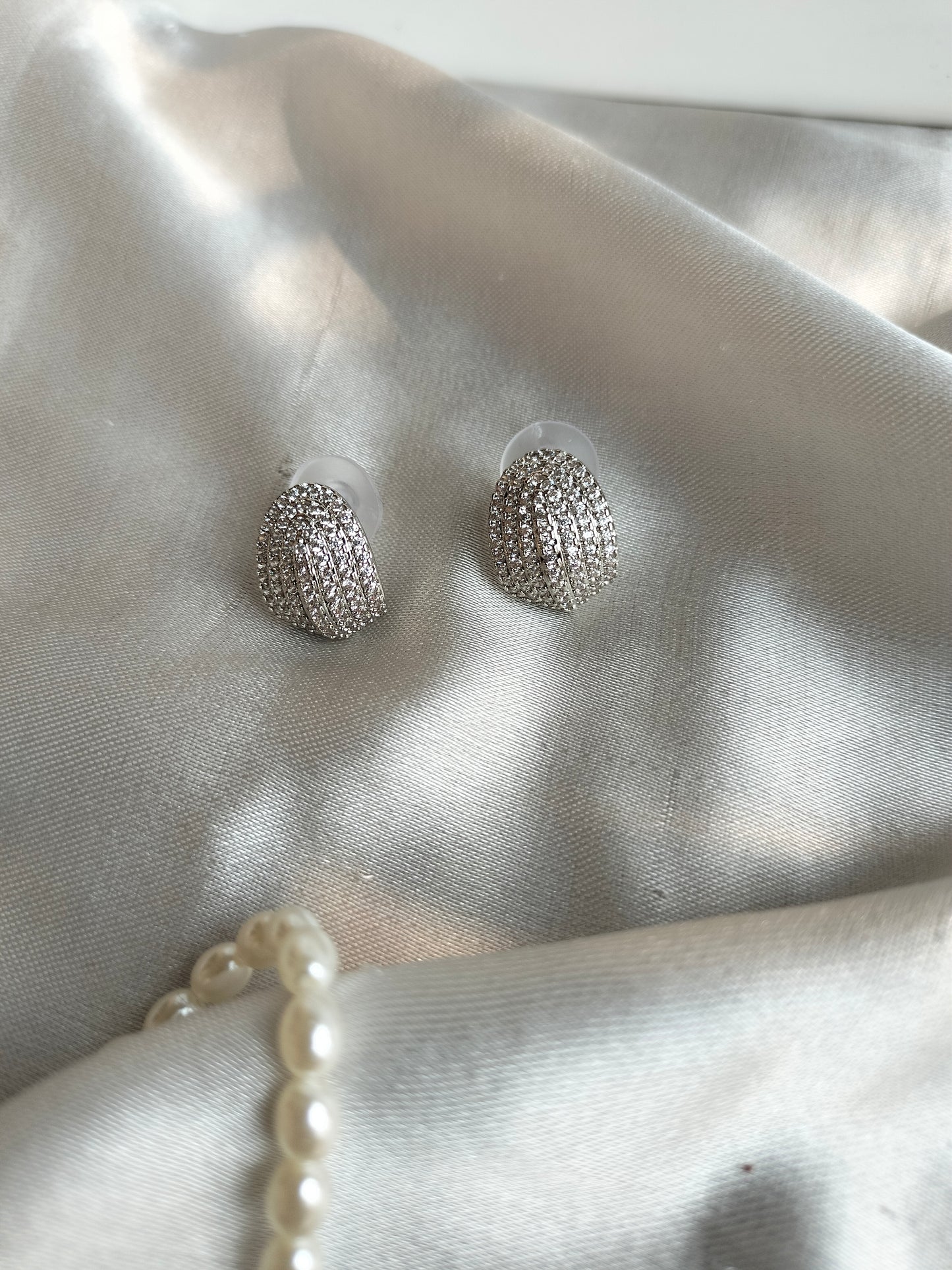 Luna Shimmer Stud Silver