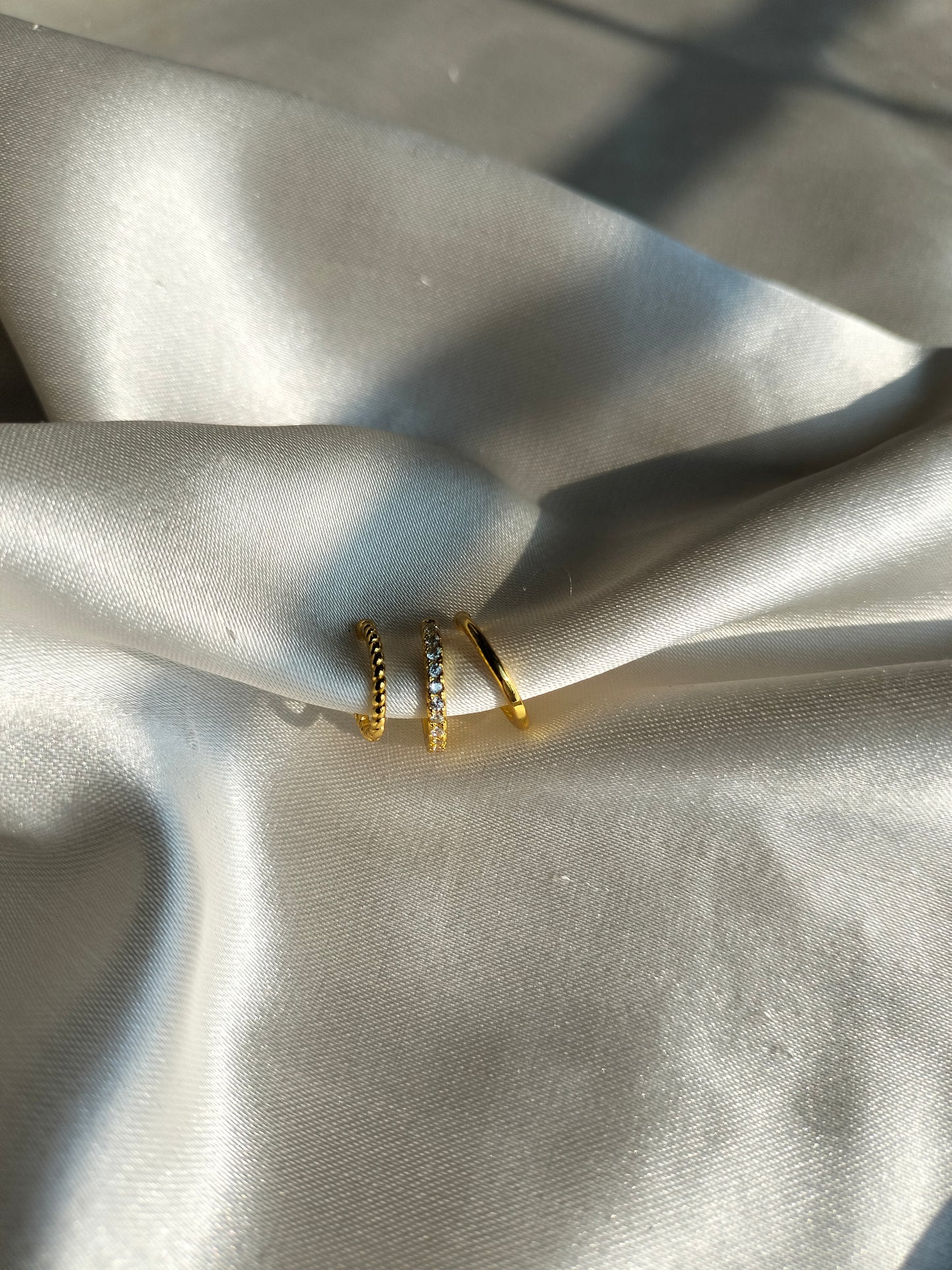 Spiral golden Ear Cuff Set