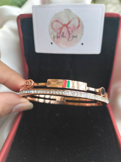 Gussi rimmed Titanium bracelet