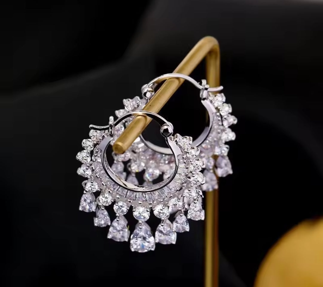 Silver Shine Jhumka
