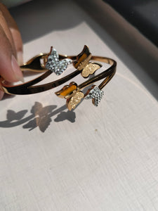 Titanium bracelet butterfly