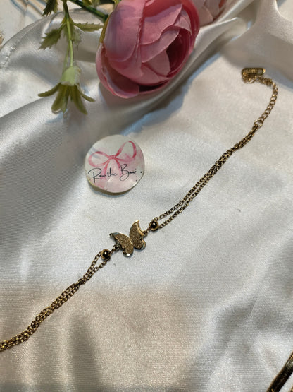 Butterfly layer chain bracelet