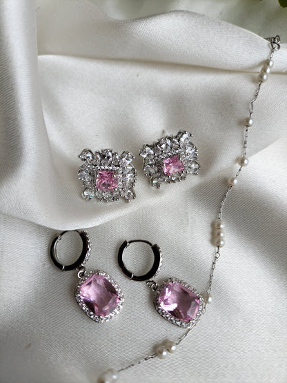 Pink Zircon Earring