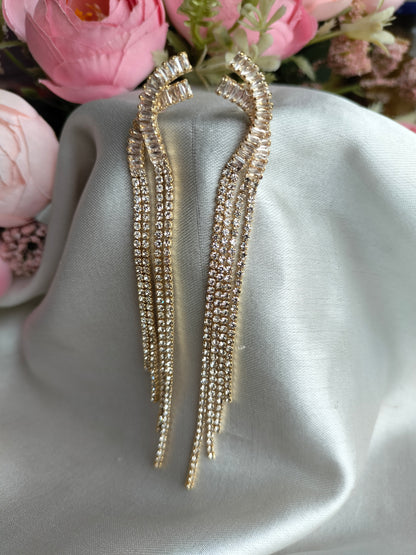 Golden Chain Long Earring-01