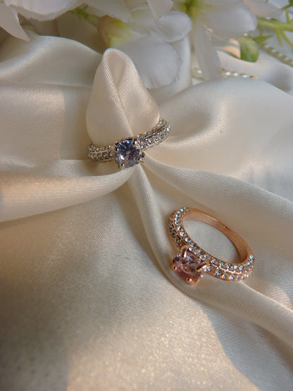 Crown Finger Ring Rose Gold