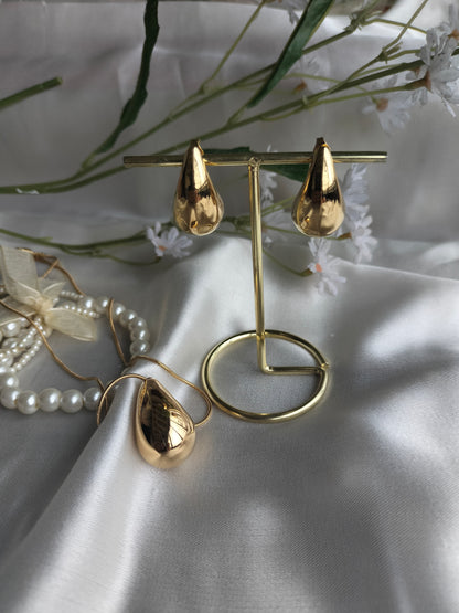 Drop pendant earring set